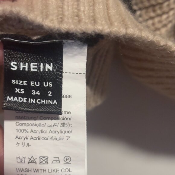 Striped Pattern Drop Shoulder Hooded Sweater,Long Sleeve XS/2 - Picture 9 of 12